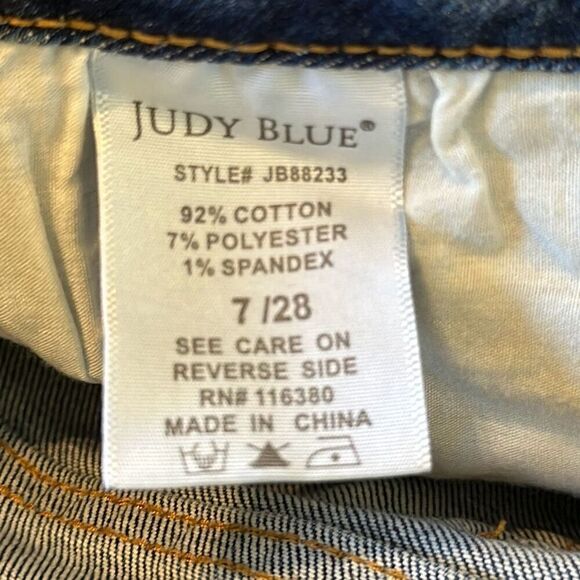 Judy Blue Lemon Patch High Waist Skinny Jeans Style 88233 size 7/28 - Picture 11 of 12